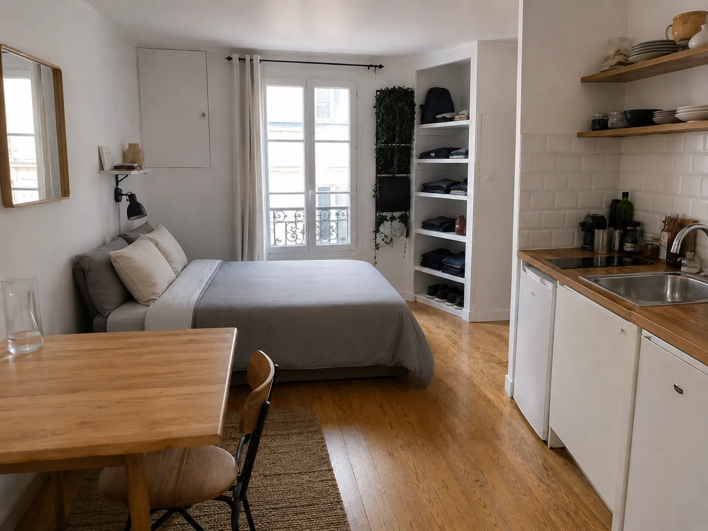 État des lieux au retour — Paris 2e, Studio 18 m²